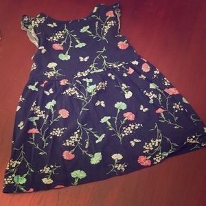 Capped sleeve floral dress
